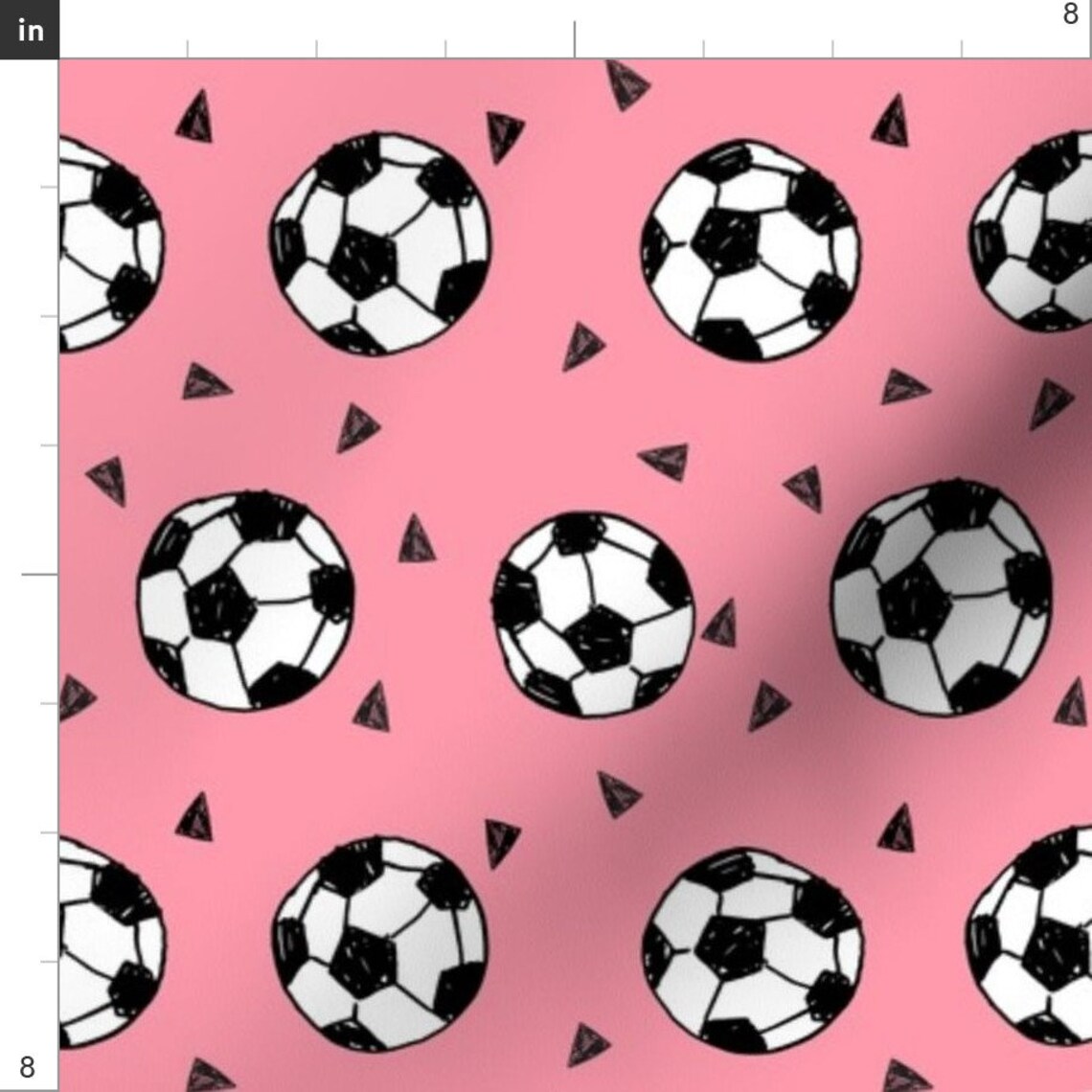 Pink Football Rug Pink Soccer Fabric Soccer Football Fabric Pink Girls Sports | Etsy España