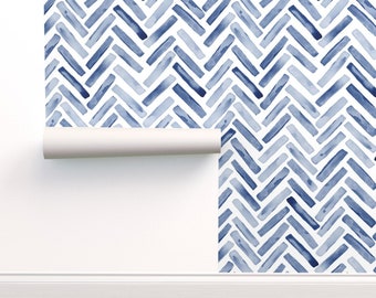 Blue White Wallpaper Etsy