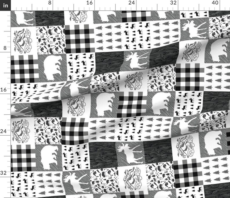 Rotated Baby Quilt Fabric the Pacific Northwest Wholecloth Etsy