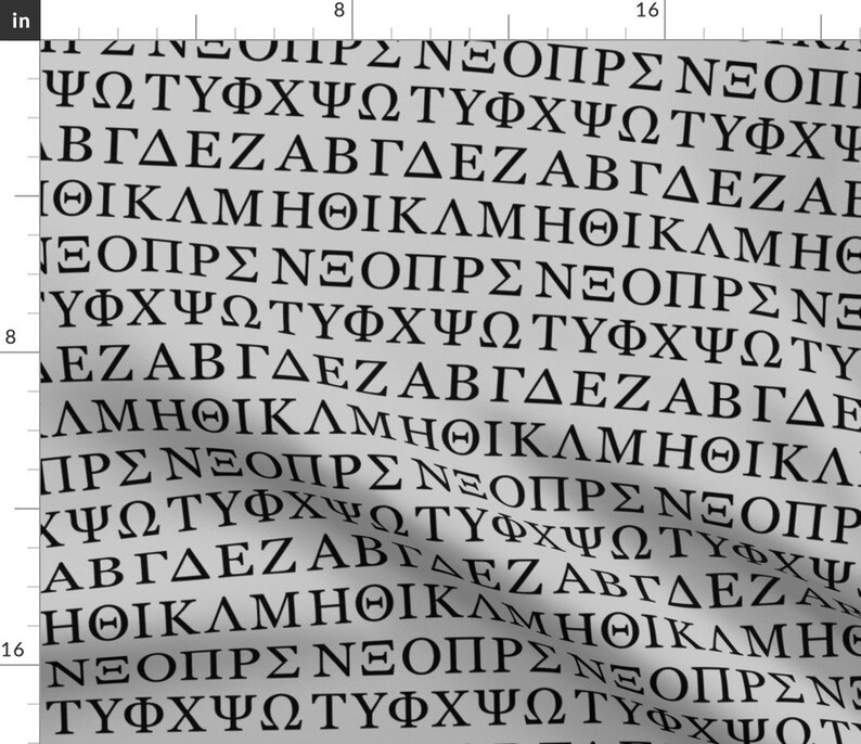Greek Alphabet Fabric Greek Letters by Etsy