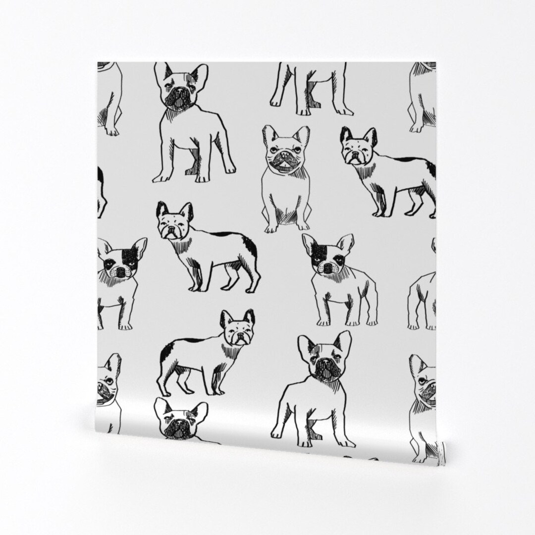 Frenchie Wallpaper French Bulldog Black White Dog by Andrea Lauren