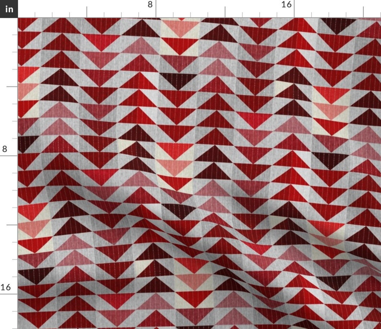 Triangle Fabric Tribal Quilt in Crimson by Nouveau Etsy