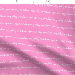 Sunshine Fabric - Sunshine - Pink By Littlearrowdesign - Sunshine Song Pink White Nursery Decor Cotton Fabric By The Yard With Spoonflower