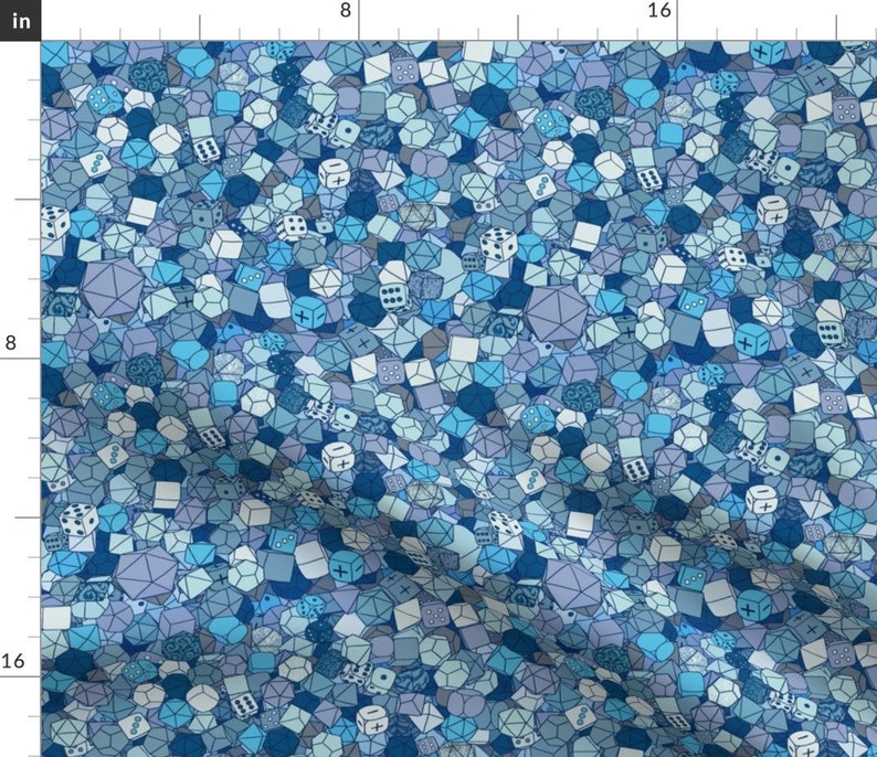 Dice Fabric Dice Galore Ice by Piratical Dice Board Etsy