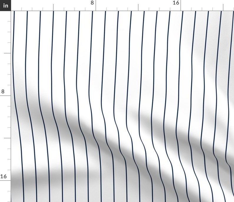 Pinstripe Fabric Navy Pinstripe on White by Glimmericks Etsy Hong Kong