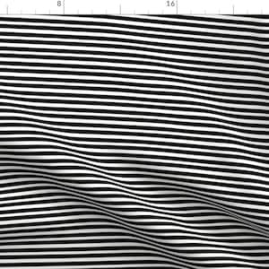 Classic Stripe Fabric - Black Stripes - Black And White Stripes By Modfox - Black + White Stripe Cotton Fabric By The Yard With Spoonflower