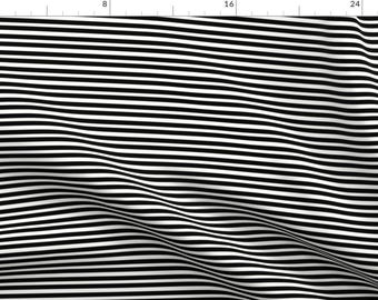 Classic Stripe Fabric - Black Stripes - Black And White Stripes By Modfox - Black + White Stripe Cotton Fabric By The Yard With Spoonflower