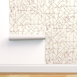 Abstract Wallpaper Copper Angles Corners Lines By Jenlats | Etsy