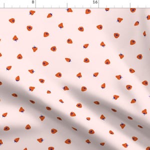 Strawberry Fabric - Strawberry Dream By Alenkakarabanova- Pink Tiny Strawberry Fruit Girl Apparel Cotton Fabric By The Yard With Spoonflower image 1
