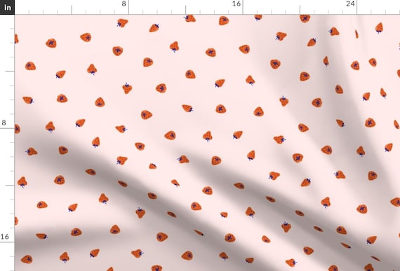 Strawberry Fabric - Strawberry Dream By Alenkakarabanova- Pink Tiny Strawberry Fruit Girl Apparel Cotton Fabric By The Yard With Spoonflower