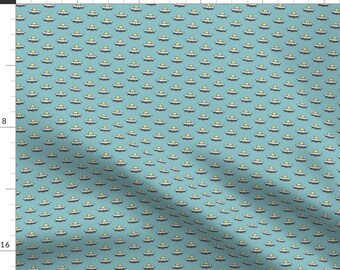 Ufo Fabric - Ufo! By Littlethimbledesigns - Ufo Flying Saucer Alien Spacecraft Extraterrestrials Cotton Fabric By The Yard With Spoonflower