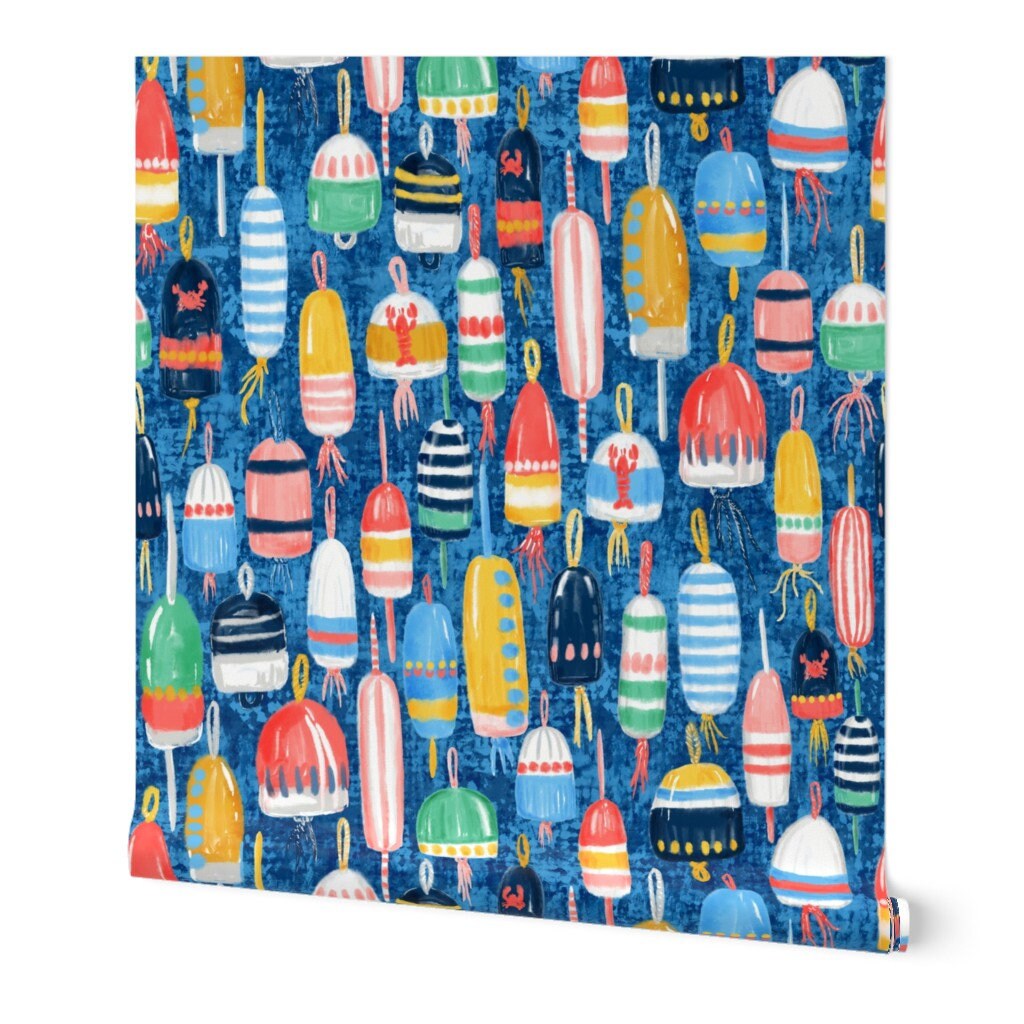 Nautical Buoy Wallpaper Lobster Buoys Maximalism 14 by - Etsy