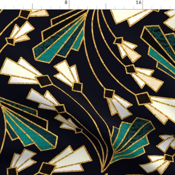 Modern Art Deco Fabric - Etsy