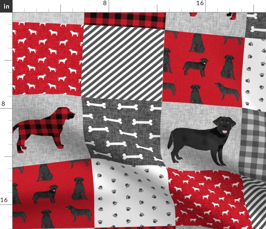 Labrador Retriever Fabric Black Lab Pet Quilt A Breed Quilt Etsy