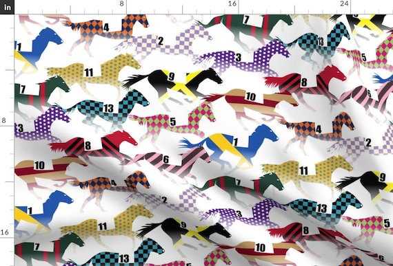 Equestrian Apparel Fabric - Off To The Horse Races Jockey  by wickedrefined - Horses Abstract Plaid Clothing Fabric by Spoonflower