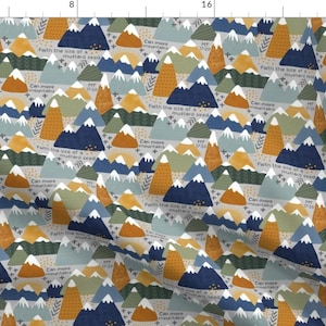 Christian Fabric - Faith The Size Of A Mustard Seed By The Little Rose Shop - Mountains Verses Cotton Fabric By The Yard With Spoonflower