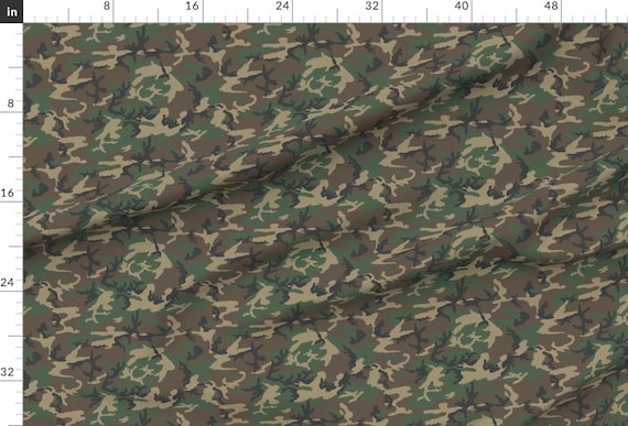 Camouflage Fabric - Woodland Camo Half Scale by Ricraynor