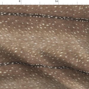 Faux Deer Hide Fabric - Railroaded Deer Hide by willowlanetextiles - Woodland Outdoors Fawn Spots Neutral Fabric by the Yard by Spoonflower