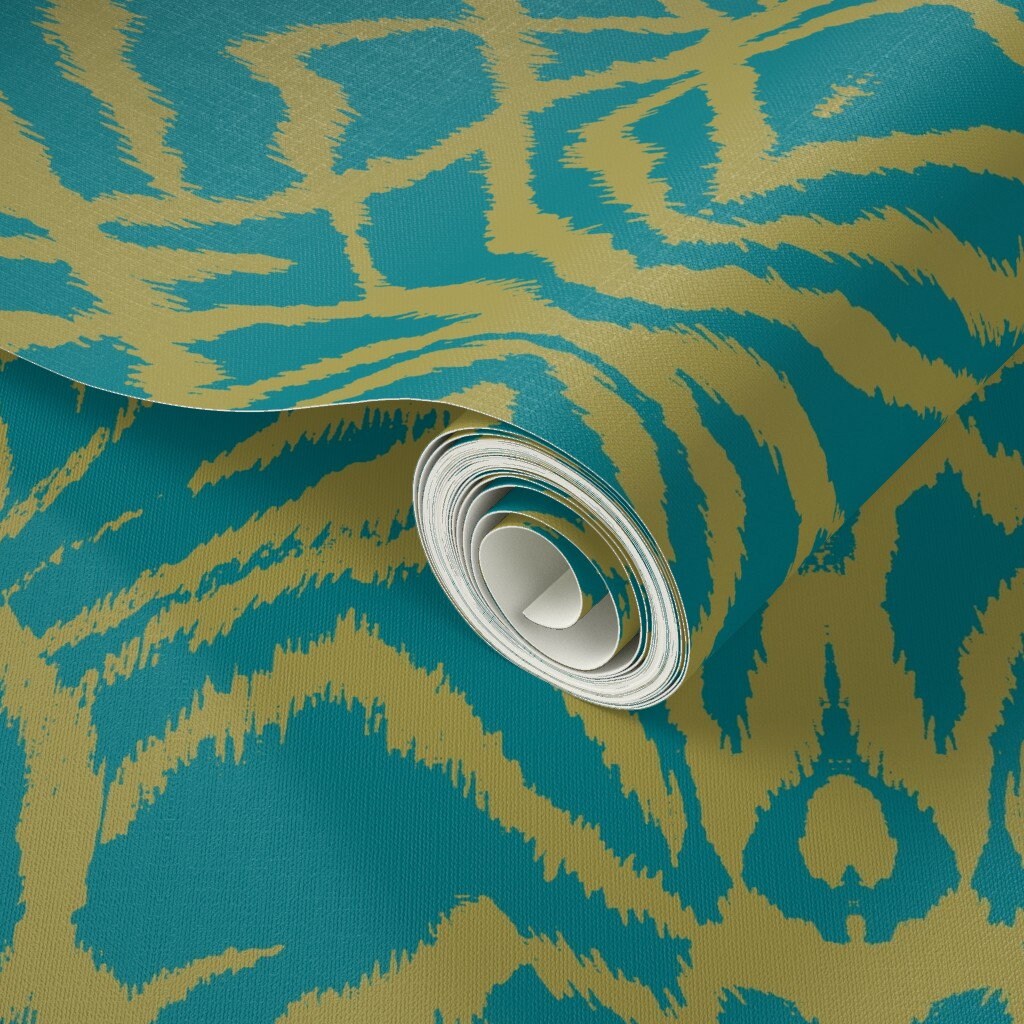 Modern Ikat Wallpaper Wild Ikat Estelle by Ninaribena - Etsy
