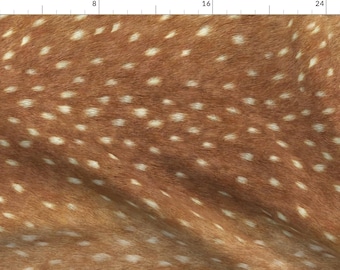 Faux Deer Hide Fabric - Soft Deer Spring Fawn Railroad By Willowlanetextiles -Woodland Fawn Spots Cotton Fabric By The Yard With Spoonflower