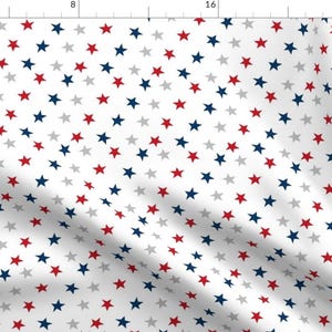 July 4 Fabric - Stars Usa Merica America Fabric Red White And Blue By Charlottewinter - July 4 Cotton Fabric By The Yard With Spoonflower