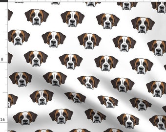 St Bernard Fabric - St Bernard - Dog Fabric By Littlearrowdesign - St Bernard Pet Puppy Decor Cotton Fabric By The Yard With Spoonflower