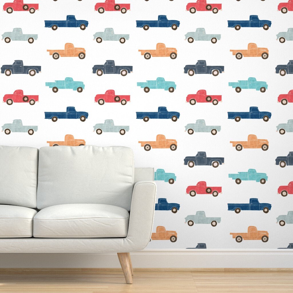 Vintage Trucks Wallpaper Vintage Trucks by Scarlette Soleil Etsy