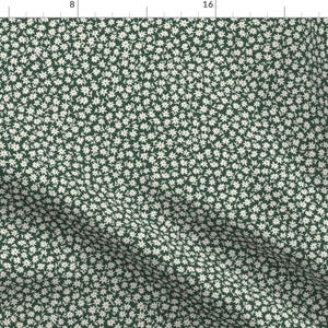 Cottagecore Fabric - Ditsy Floral Green by erin__kendal - Small Flowers Garden Farmhouse Rustic Prairie Fabric by the Yard by Spoonflower image 1