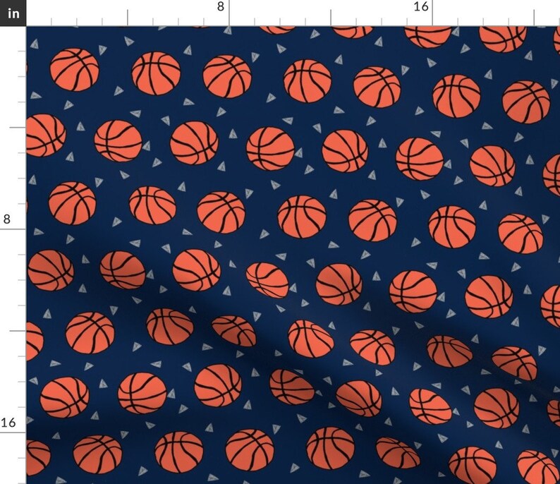 Basketball Fabric Boys Girls Quilting Fabric Triangle Etsy