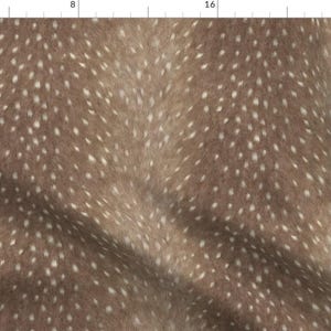 Tissu imprimé peau de cerf - Tissu doux en peau de cerf par Willowlanetextiles - Tissu en coton et en tissu d&#39;ameublement au mètre avec Spoonflower