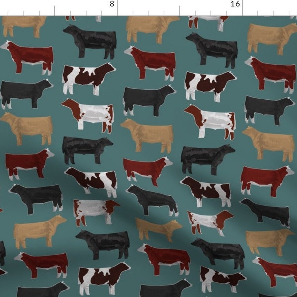 Cattle Fleece Fabric Etsy