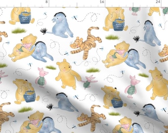 Vintage Pooh Fabric - Vintage Winnie The Pooh by ktscarlett_ - Storybook Kids Baby Watercolor Fabric by the Yard by Spoonflower