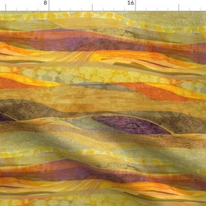 Modern Desert Fabric - Southwest Modern  by wren_leyland - Mountain Landscape Geology Rock Southwest Fabric by the Yard by Spoonflower