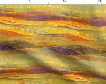 Modern Desert Fabric - Southwest Modern  by wren_leyland - Mountain Landscape Geology Rock Southwest Fabric by the Yard by Spoonflower