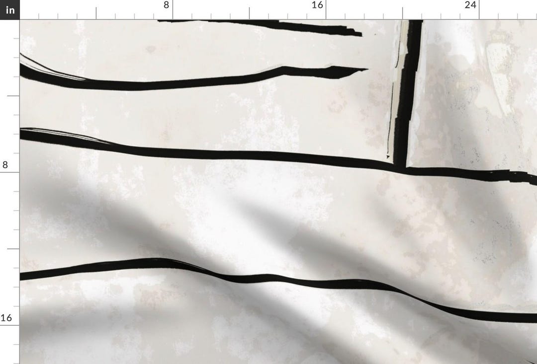 Urban Abstract Fabric - Graffiti by Eti_enne - Beige Black Cream White ...