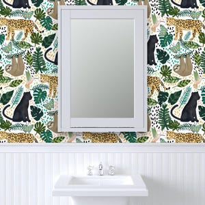 Rain Forest Wallpaper - Emerald Rain Forest Animals By Tangerine-Tane - Custom Printed Removable Self Adhesive Wallpaper Roll by Spoonflower image 8