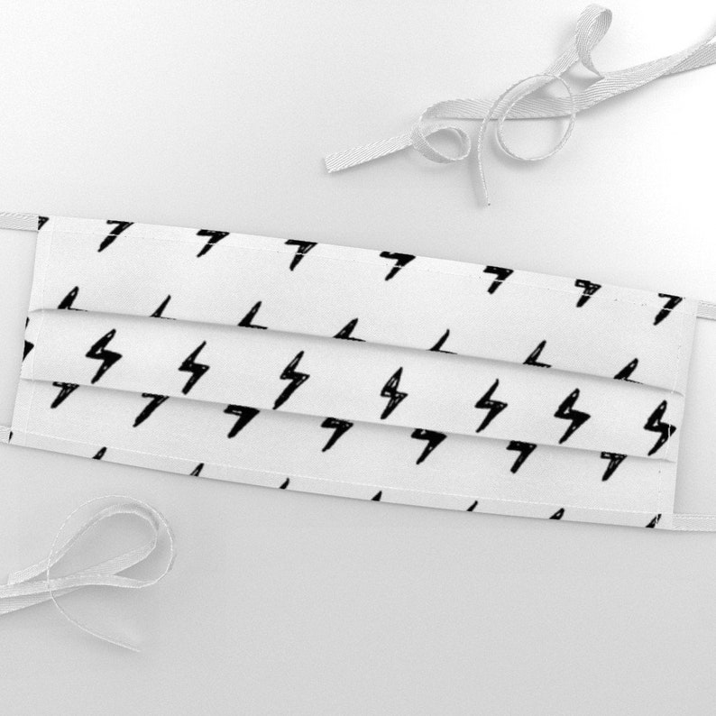 Black White Lightning Bolt Fabric Lightning Bolt by Etsy
