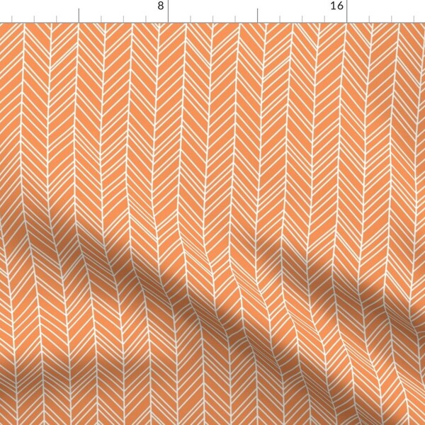 Orange White Chevron Etsy