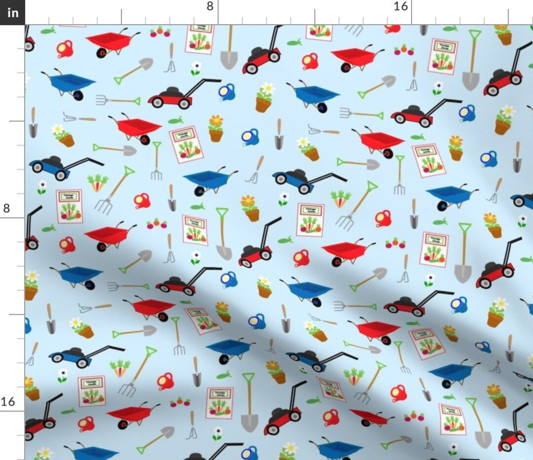 Gardening Fabric garden Tools by Almost Vintage Small Gardening Tools