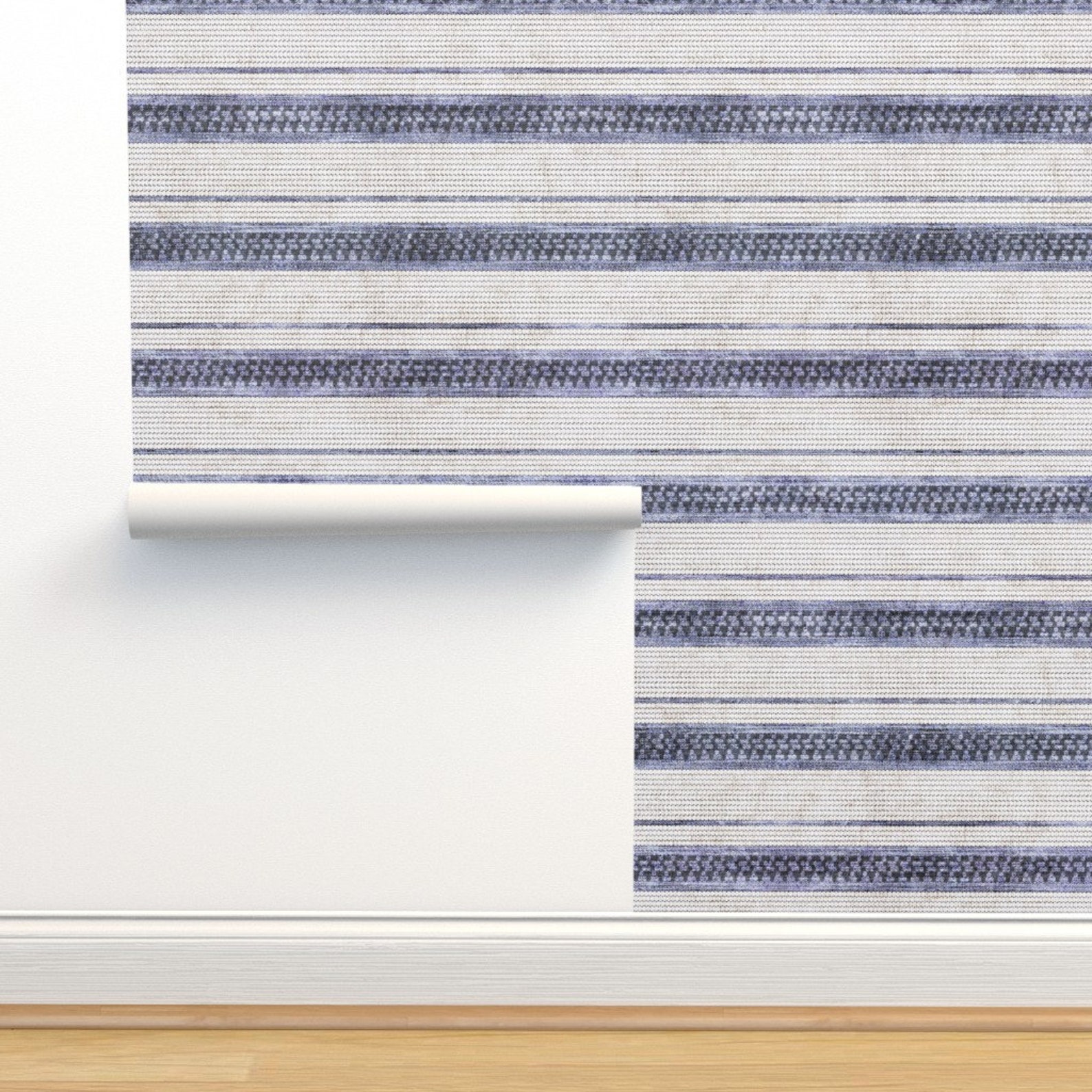 French Stripe Wallpaper French Linen Stripe Indie by Holli - Etsy