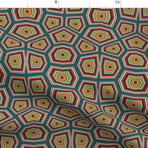 Animal Rainbow Tortoise Shell Pattern Fabric - Turtle Shells By Katerhees - Animal Abstract Cotton Fabric By The Yard With Spoonflower