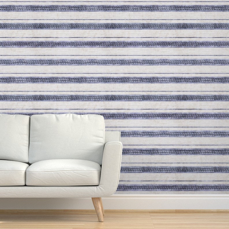 French Stripe Wallpaper French Linen Stripe Indie by Holli | Etsy