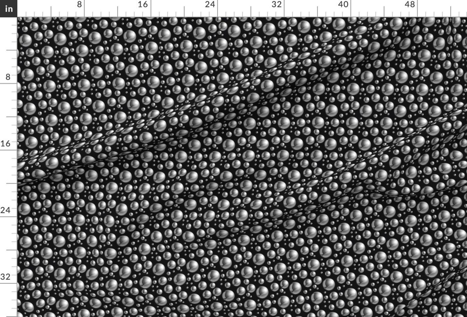 Pinball Fabric - Pinballs by Sandityche Monochrome Metallic Look 80s ...