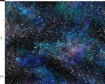 Space Galaxy Fabric - Galaxy Deep Space Seamless, Thousands Of Stars, Starry Night Sky By Rebecca Reck Art - Space Fabric With Spoonflower