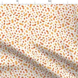 Peanuts Fabric - Peanuts By Stolenpencil - Peanuts Food Snack Shells Brown Red White Cotton Fabric By The Yard With Spoonflower