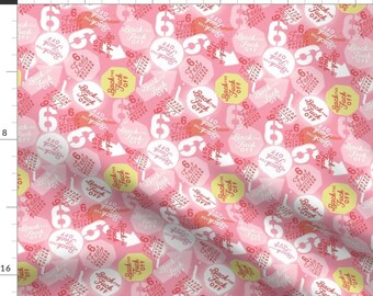 Social Distanct Fabric - Girly Back The F Off 6 Feet Mfer By Cynthiafrenette - Pink Profanity Cotton Fabric By The Yard With Spoonflower