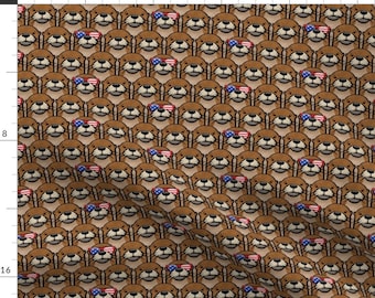 Otter Fabric - Patriotic Otter By Littlearrowdesign - American Otter Animal July 4th Novelty Cotton Fabric By The Yard With Spoonflower