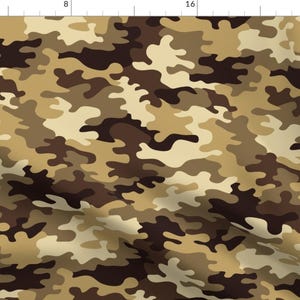 Army Fabric - Camo (Brown) Tan Sand Camouflage By Analinea Desert Neutrals Hunting Paintball - Cotton Fabric By The Yard With Spoonflower