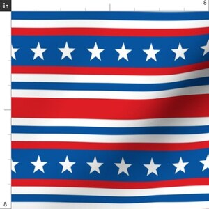 USA Fabric - Stars And Stripes By Sixsleekswans - Red White And Blue Patriotic American Cotton Fabric By The Yard With Spoonflower image 3