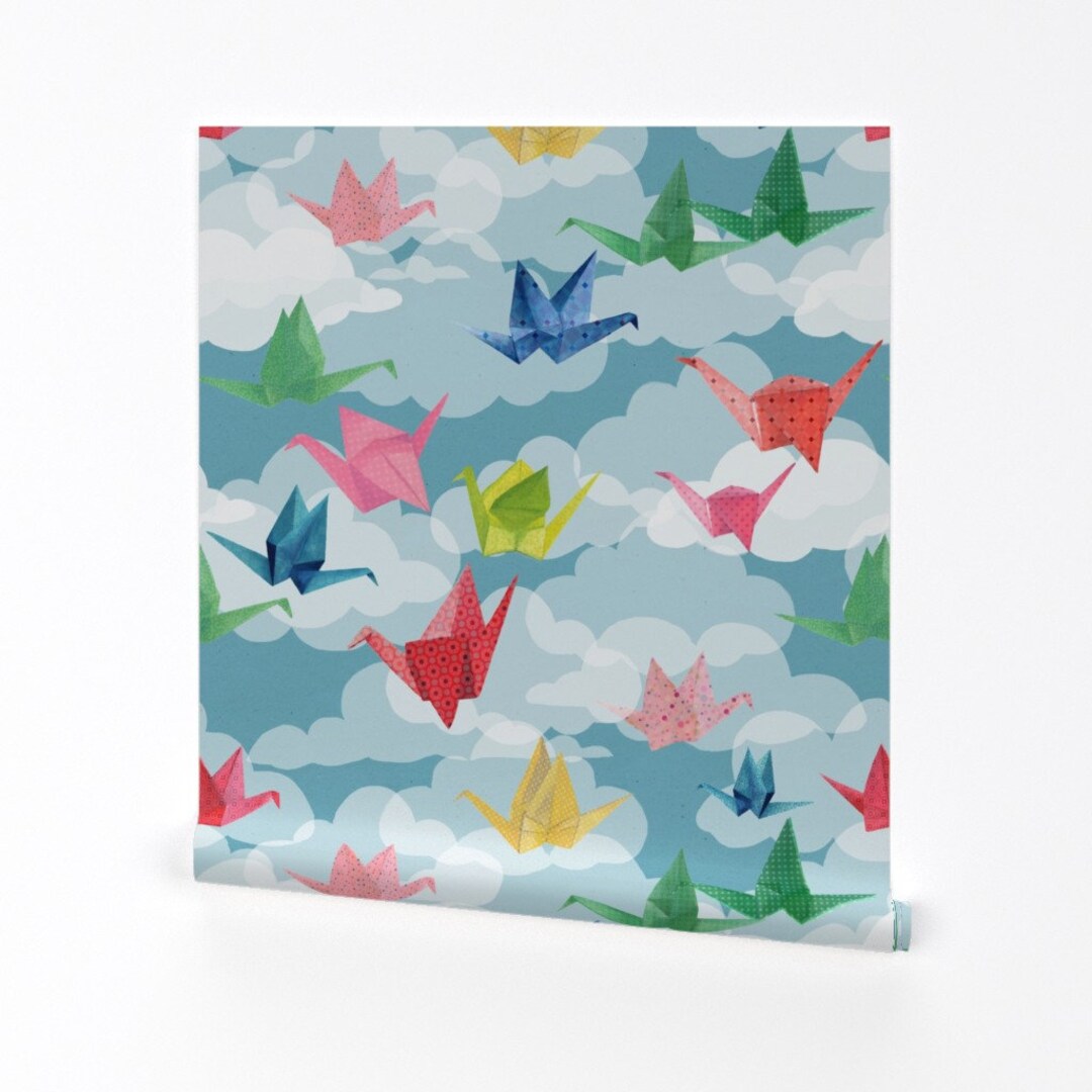 Paper Cranes Wallpaper Origami Cranes by Daniela_glassop Colorful